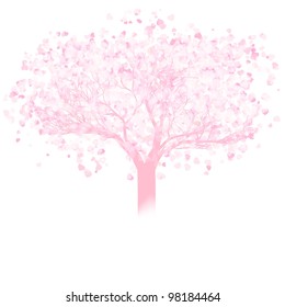 Valentine tree with hearts. EPS 8 vector file included