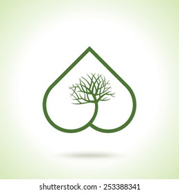 Valentine tree, love, leaf from hearts