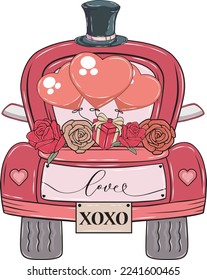 Valentine Truck For Print Template