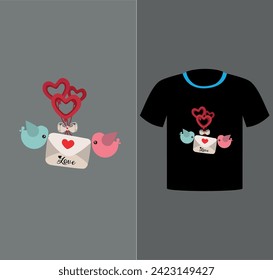 valentine t-shirt Design , templates, enjoy your day with love.