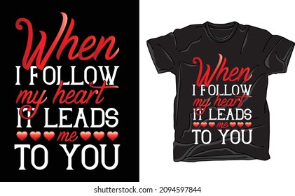 valentine t-shirt Design vector file