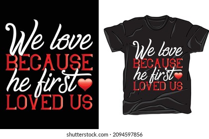 valentine t-shirt Design vector file
