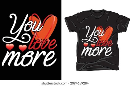 valentine t-shirt Design vector file