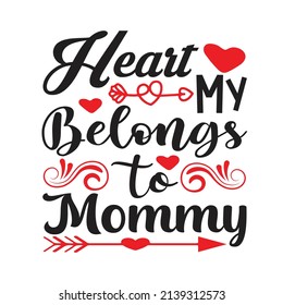 Vector de diseño de camisetas de San Valentín. Es bueno para ropa, tarjeta de felicitación, afiche y diseño de tazas. Ilustración de vectores imprimibles, EPS 10.
