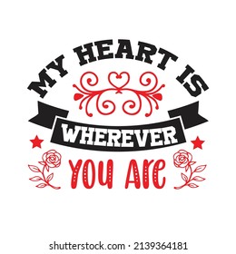 Valentine T-Shirt Design Vector. Gut für Kleidung, Grußkarte, Poster und Mug Design. Printable Vektorgrafik, EPS10.