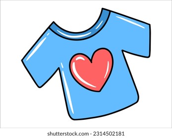 Valentine TShirt with Heart Decoration