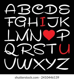 Valentine T-Shirt, Valentine Rainbow Shirt, Valentine Alphabet Shirt