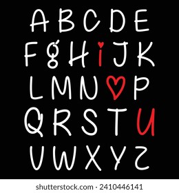 Valentine T-Shirt, Valentine Rainbow Shirt, Valentine Alphabet Shirt