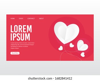 valentine and twin landing page template for website