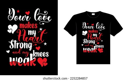 Valentine typography cute wedding lettering t-shirt design