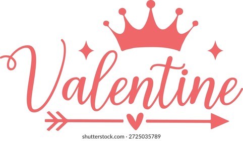Valentinstag-Typografie-Text auf einfarbigem, weißem, transparentem, isoliertem Hintergrund für Karte, Hemd, Kapuze, Sweatshirt, Bekleidung, Tag, Becher, Symbol, Poster oder Abzeichen