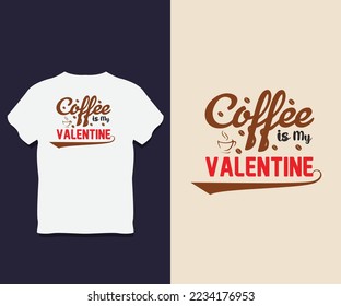 Valentine Typography T-Shirt Design with Vector