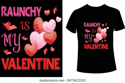 Valentine Typography T-shirt Design-vector file (eps) template bundle