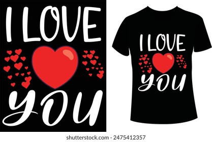 Valentine Typography T-shirt Design-vector file (eps) template bundle