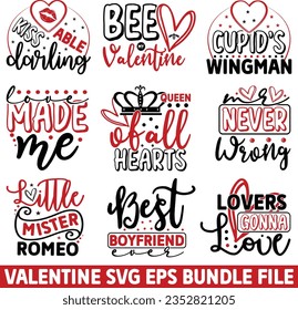 Valentine And Valentine's Day SVG And Sublimation Design Bundle And Valentine's Day Sign Design and File eps format digital download