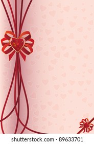 valentine vector background with heart and roses (EPS 10)