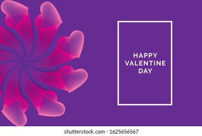 valentine vector background with love shaped and line art style