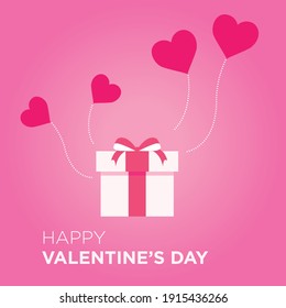 Valentine vector background with pink color style