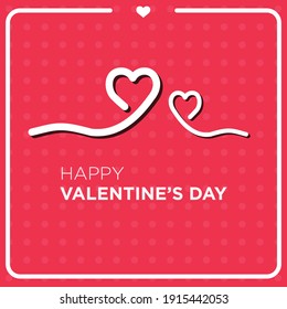 Valentine vector background with red-white color style