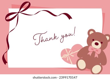 valentine vector background with a teddy bear for banners, cards, flyers, social media wallpapers, etc.