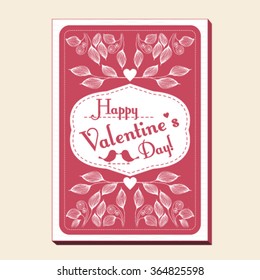 Valentine Vector card template design Illustration