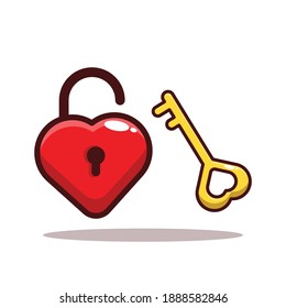 
valentine vector character design of love key