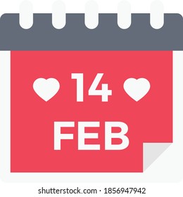 valentine vector flat colour icon