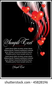  Valentine vector greeting card.