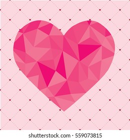 Valentine vector greeting card for Valentine's Day with a beautiful image of the heart in the form of a histogram with cute patterns, valentines day, Valentine heart 