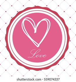 Valentine vector greeting card for Valentine's Day with a beautiful image of the heart and love, valentines day, Valentine heart