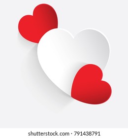 valentine vector and hart background, white, red hart on white background vector Can be adapt to Brochure, Annual Report, Magazine, Poster, Corporate Presentation, Portfolio, Flyer, Banner, Website.