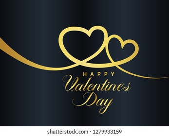 valentine vector and heart background, Golden heart on white background vector Can be adapt to Brochure, Annual Report, Magazine, Poster, red heart, Banner.