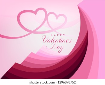 valentine vector and heart background, Red heart on pink background vector Can be adapt to Brochure, Annual Report, Magazine, Poster, red heart, Banner.