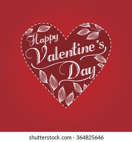 Valentine Vector Heart background template design Illustration