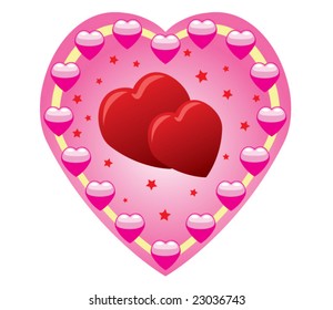 valentine vector with hearts