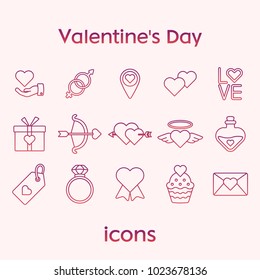 Valentine vector icons set