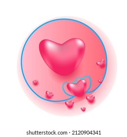 valentine vector illustration for background event with heart icon