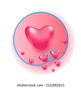 valentine vector illustration for background event with heart icon