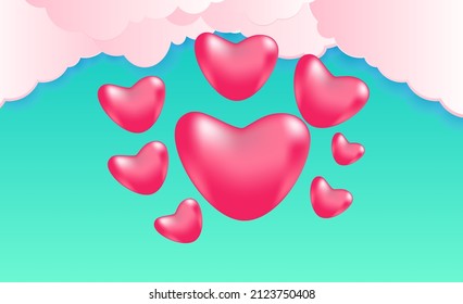 valentine vector illustration for background event with heart icon