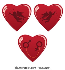 Valentine vector illustration of the hearts