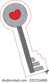 Valentine vector for scissor skills