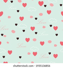 Valentine vector seamless pattern design