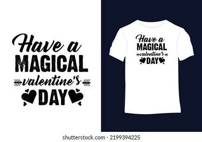 Valentine vector t-shirt design with silhouettes, typography, print, love