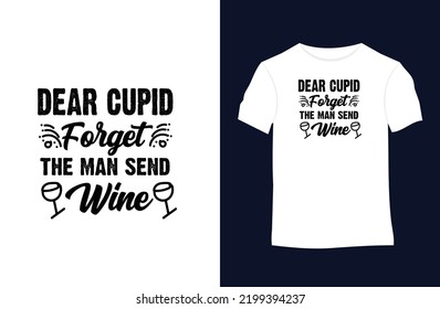 Valentine vector t-shirt design with silhouettes, typography, print, love