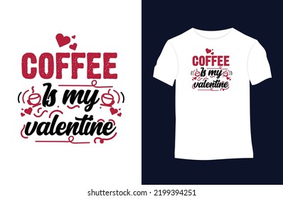 Valentine vector t-shirt design with silhouettes, typography, print, love