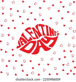 Activos de Valentine Vector Wish Post y Typo