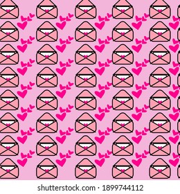 Valentine vibe seamlelss pattern vector illustration