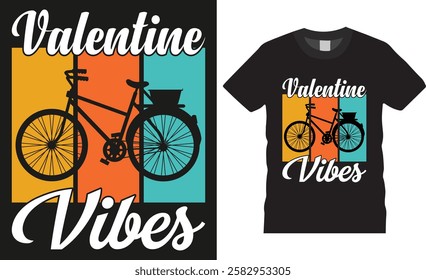 Valentine vibes, Happy Valentines Day typography vector t shirt design. Get into the romantic spirit with this Valentine’s Day shirt, Wear it to spread the love. Ready for print, poster