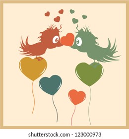 Valentine vintage birds