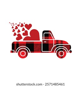 Valentine Vintage Truck Typography T-Shirt Design Vector, Valentine gift, Valetines Day Typography Shirt, Valentine’s Day Digital Design, Happy valentines day
